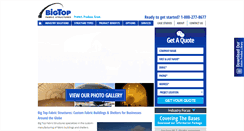 Desktop Screenshot of bigtopshelters.com