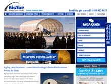 Tablet Screenshot of bigtopshelters.com